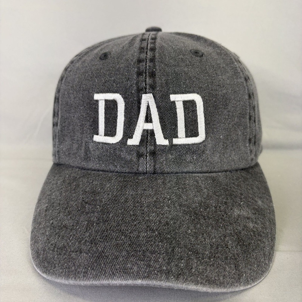 Newhattan Baseball Cap Dad Hat Mens OSFM Gray Washed Denim Adjustable